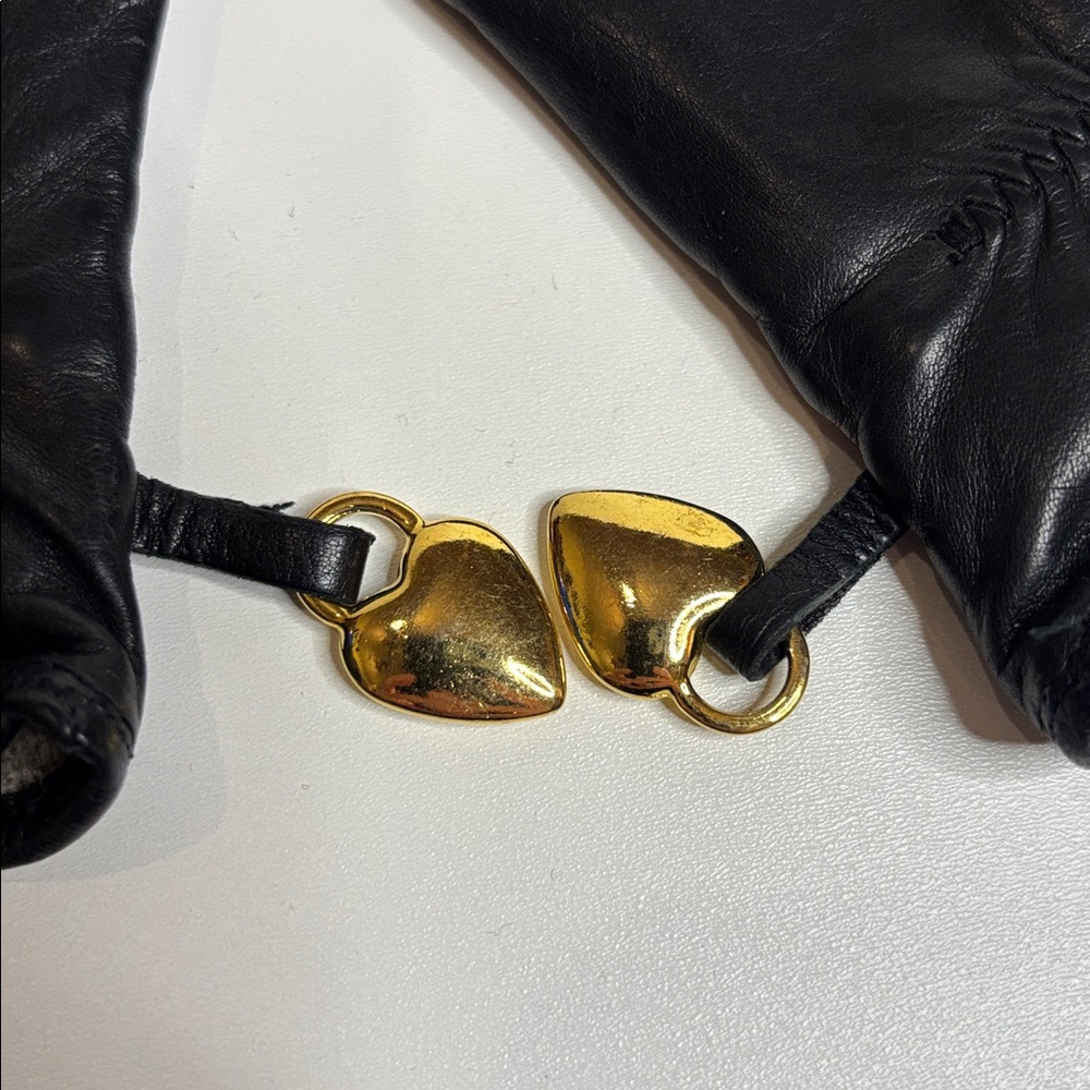 Moschino Multicolor Patchwork Leather Gloves With… - image 4